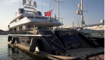 Nobiskrug luxury yacht Triple Seven rear view